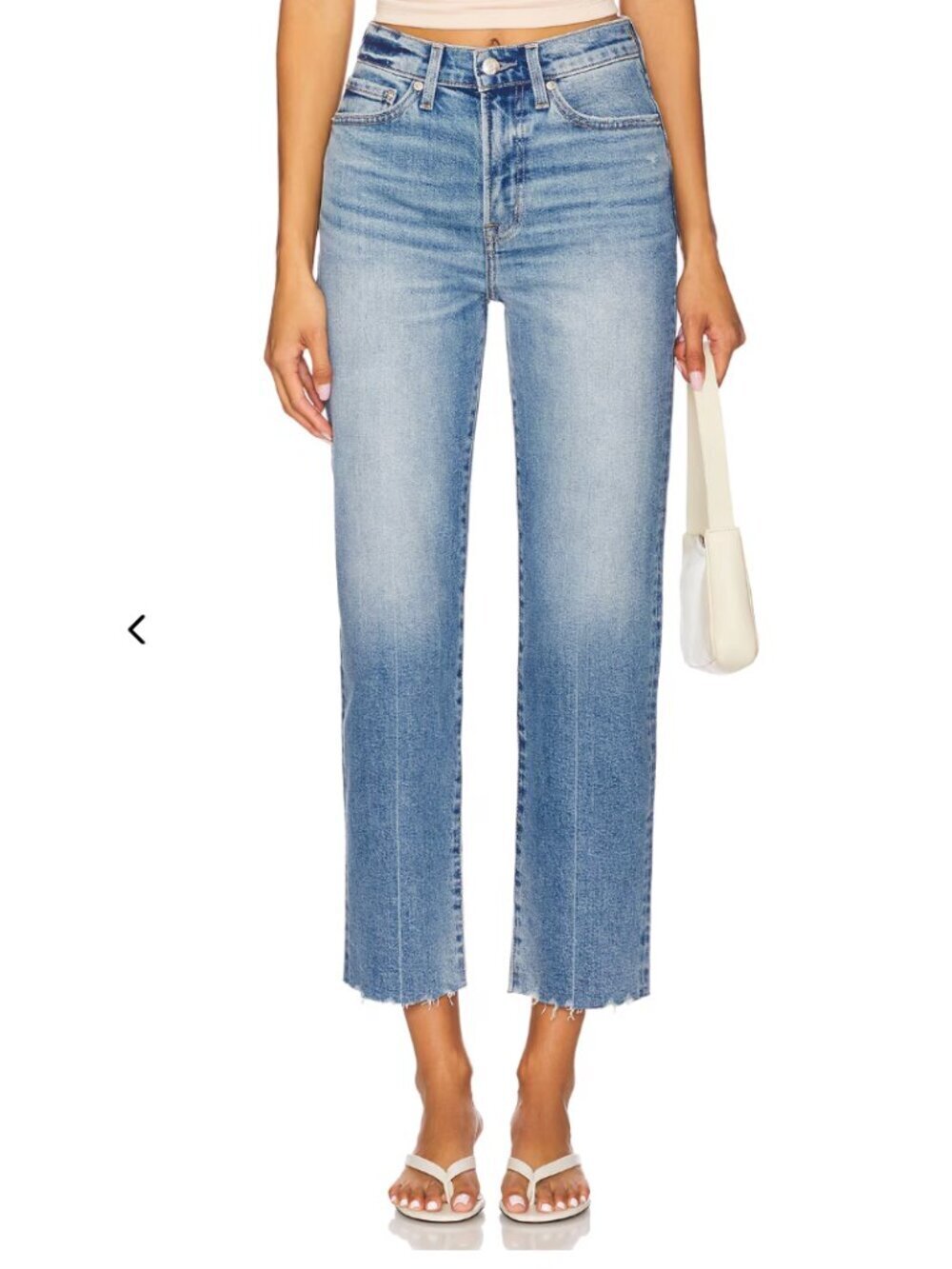 PISTOLA Charlie High Rise Classic Straight Raw Hem Jeans Size 30